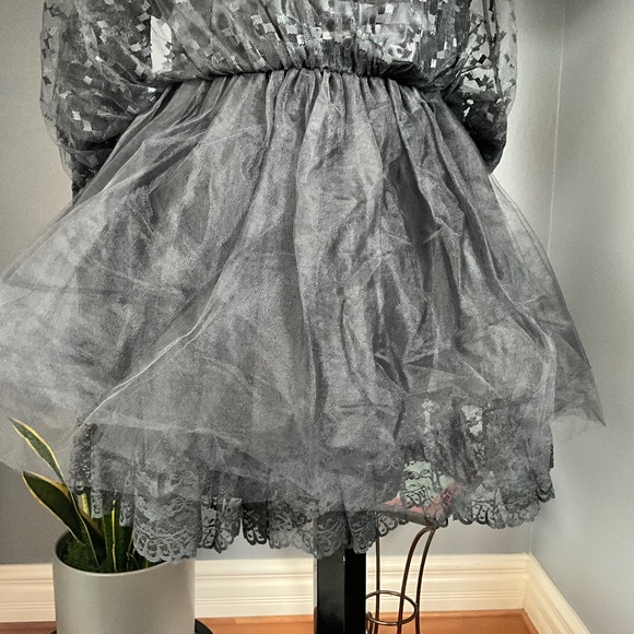 VTG Jessica McClintock Gunne Sax WEDNESDAY Halloween Costume Black Junior 7/8 - Picture 11 of 12